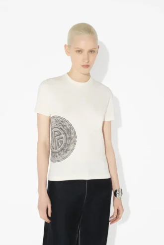 Λευκό Baby Tee για μωρά με τυπωμένο το λογότυπο Laurel