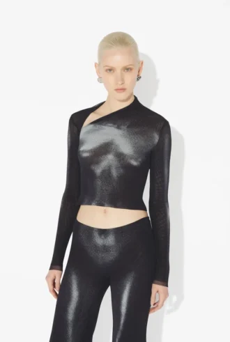Το ασημένιο crop top Body Dust